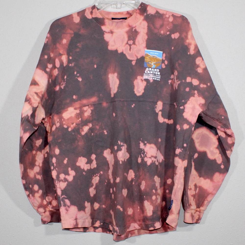 Custom Bleach Dyed Grand Canyon Long Sleeve Tee